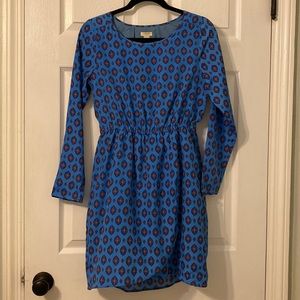 J Crew Factory long sleeve paisley print dress
